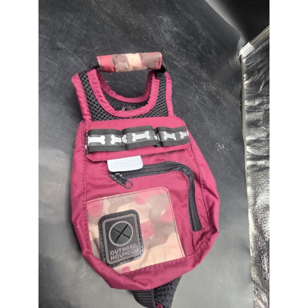 Outward Hound Quick Release Backpack Small Dog Travel Gear Red